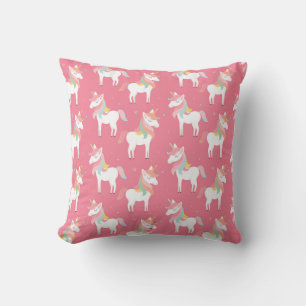 Cute Pink Unicorn Pattern Cushion