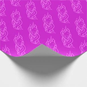 Cute Pink Unicorn Pattern Magical Wrapping Paper
