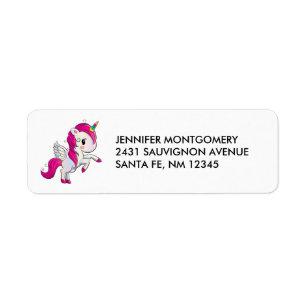 Cute Pink Unicorn with Wings