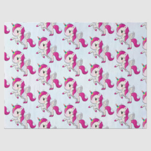 Cute Pink Unicorn with Wings Tissue Paper