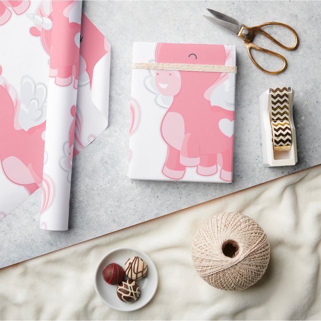 Cute Pink Unicorn Wrapping Paper (Creator Uploaded)