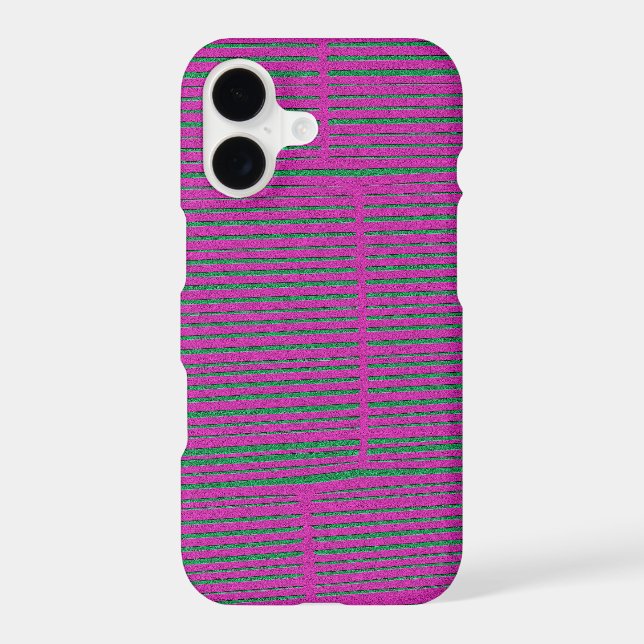 Cute Pink Unique Modern Stripe Pattern (Back)