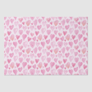 Cute pink Valentines Day Love Heart pattern Tissue Paper