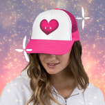 Cute Pink Vampire Heart Hat<br><div class="desc">Of course vampires can be cute! For example,  this pink vampire heart on the cap looks pretty cute. Painted with love.

Part of the money will go to support the Armed Forces of Ukraine.</div>