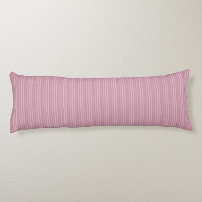 Cute Pink Vertical Stripes Pattern Body Cushion (Back)