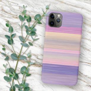 Cute Pink Violet Purple Watercolor Stripes Pattern Case-Mate iPhone Case