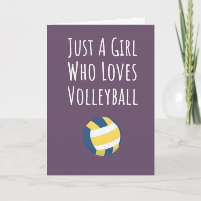 Cute Pink Volleyball Cards Team Sports Player (Front)