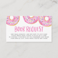 Cute Pink Watercolor Doughnuts Sprinkles Book Requ