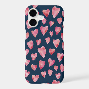 Cute Pink Watercolor Love Heart Pattern