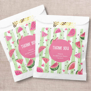 Cute Pink Watermelon, Girl Summer Birthday  Favour Bags