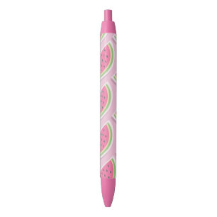 Cute Pink Watermelon Pattern Black Ink Pen