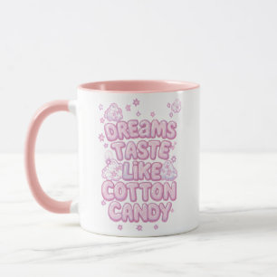 Cute Pink Whimsical Dreamer Typography Mug