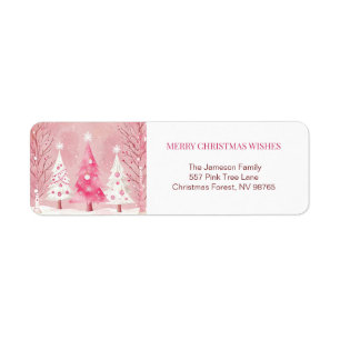 Cute Pink White Retro Christmas