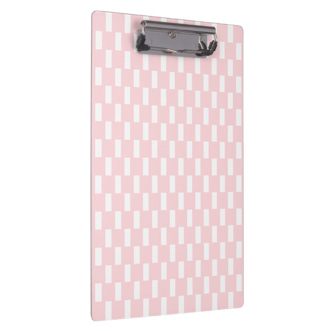 Cute Pink & White Square Clipboard  (Right)