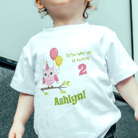 Cute Pink Who Is Turning 2 Party Owl 2nd Birthday