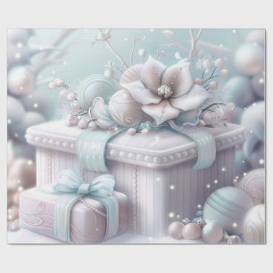 Cute Pink Winter Birthday Wrapping Paper