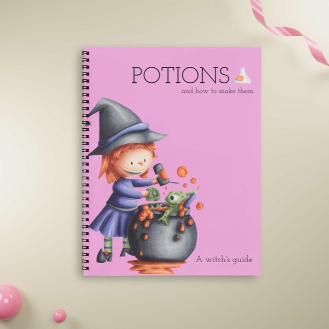 Cute Pink Witch Cook Home Living Recipe Notebook (Creator Uploaded)