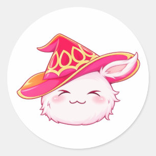 Cute Pink Wizard Bunny Sticker
