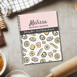 Cute Pink Yellow Baking Queen Journal  