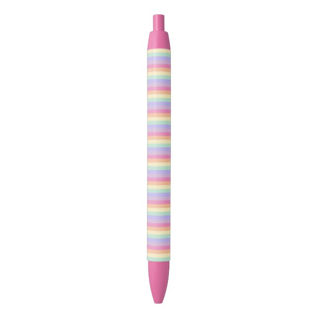 Cute Pink Yellow Blue Purple Template Modern Blue Ink Pen (Front Vertical)