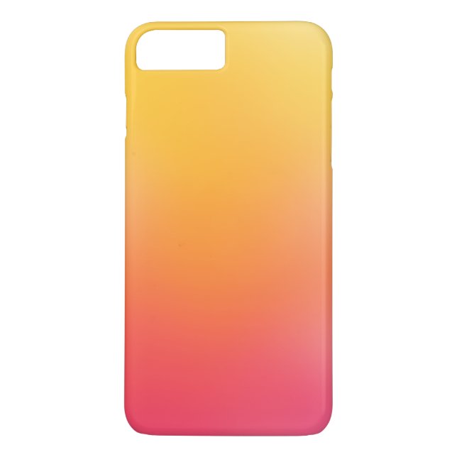 Cute Pink Yellow Orange Ombre Girly Case-Mate iPhone Case (Back)