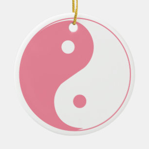 Cute Pink Yin & Yang Ornament