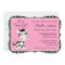 Cute Pink Zebra Baby Shower Invitations