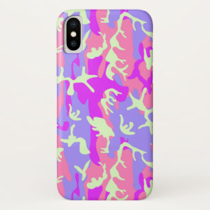 Cute pinky camouflage pattern iPhone x case
