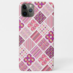 Cute pinky decorative squares patterns iPhone 11 pro max case