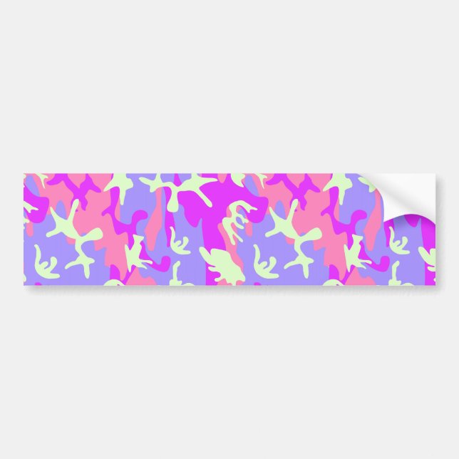 Cute pinky digital camouflage pattern bumper sticker (Front)