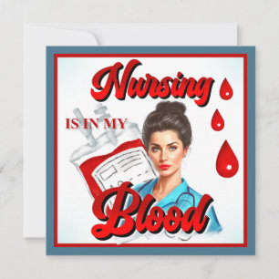 Cute Pinup_ Nursing in my blood Holiday Card