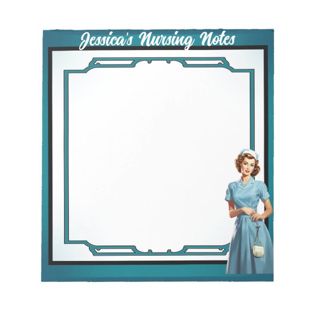 Cute Pinup_ Real Men Marry Nurses Notepad (Front)