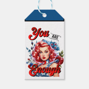 Cute Pinup_ You're Enough Gift Tags