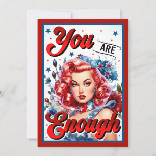 Cute Pinup_ You're Enough Invitation