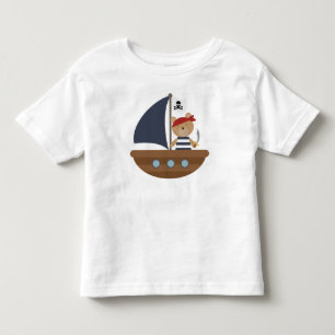 Cute Pirate Bear Pirates Ship Toddler T-Shirt
