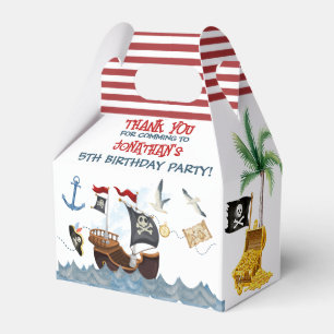 Cute Pirate Birthday Parchment thank you Favour Box