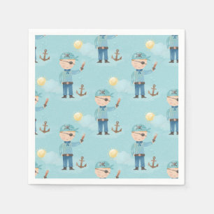 Cute Pirate Boy Paper Napkin