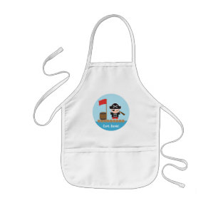 Cute Pirate Captain Ocean Raft Boy Personalized Kids Apron