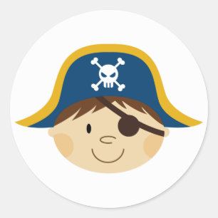 Cute Pirate Captain Sticker Sheet