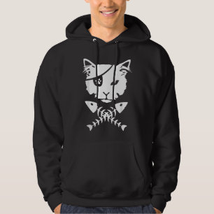Cute pirate cat funny hoodie