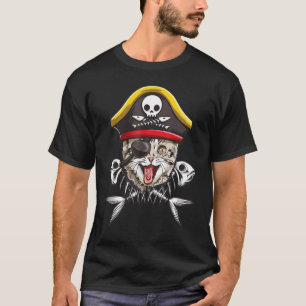 Cute Pirate Cat Skull 3 T-Shirt