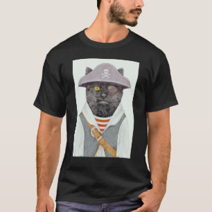 Cute Pirate Cat Skull 4 T-Shirt