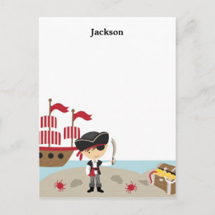 Cute Pirate Flat Note Card