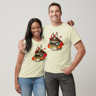 Cute Pirate Funny Cartoon Character Slingshot Tee
