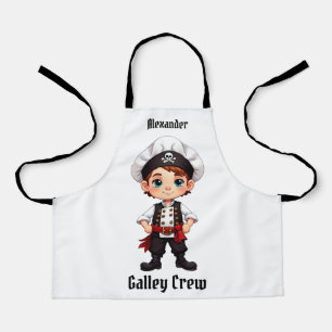 Cute Pirate Galley Crew Personalise  Apron