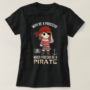 Cute Pirate Girl Empowerment Design T-Shirt