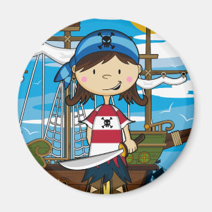 Cute Pirate Girl Magnet