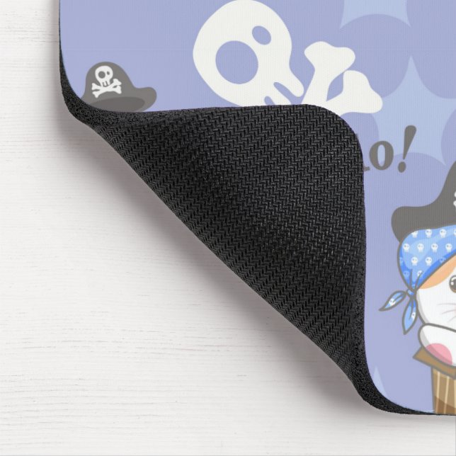 Cute Pirate Kitten Pattern Mouse Mat (Corner)