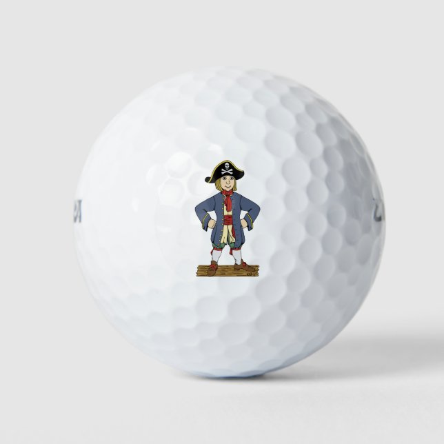 Cute Pirate Lad Golf Balls (Front)