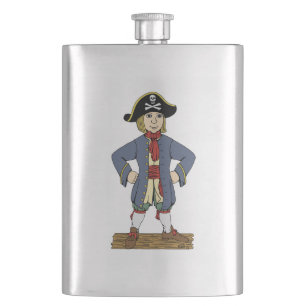 Cute Pirate Lad Hip Flask